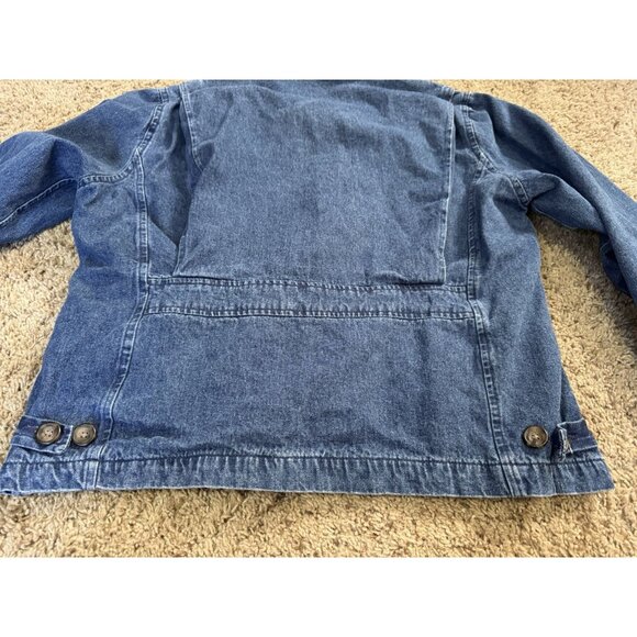 FADED GLORY Jacket Barn Coat Denim Blanket Lined Blue Western Outdoor Rugged M - Picture 8 of 14